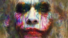 Paintings comics faces the joker artwork portraits