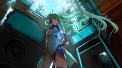 Paintings drawings long hair anime girls hatsune miku vocaloid 