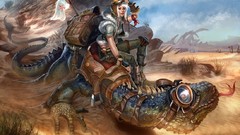 Paintings drawings travel illustrations deserts Desert Punk 