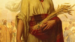 Paintings fields artwork portraits Hugues Merle