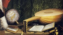 Paintings globes lute