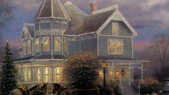 Paintings houses Thomas Kinkade