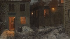 Paintings houses towns Theodor Kittelsen