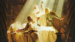 Paintings JRR Tolkien Aragorn Gandalf Eowyn artwork the lord of 