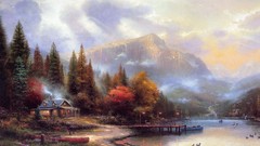 Paintings Landscapes houses artwork