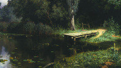 Paintings Landscapes piers ponds