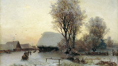 Paintings Landscapes winter snow