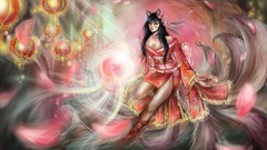 Paintings League of Legends video games ahri riot games
