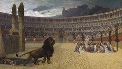 Paintings Lions Roman Empire christianity artwork