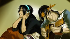 Paintings Manga guitars fan art uchiha sasuke uchiha itachi 