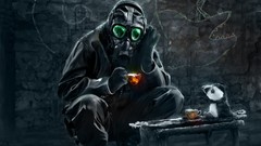 Paintings masks gas masks artwork romantically apocalyptic 