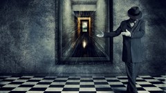 Paintings mirrors illusions artwork