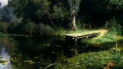 Paintings piers ponds lakes