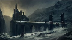 Paintings rocks concept art digital art Andreas Rocha