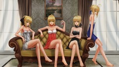 Paintings saber wine glass outdoors blondes barefoot indoors 