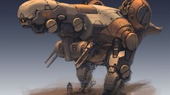 Paintings science fiction mecha
