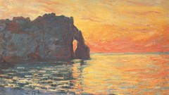 Paintings Seaside cliffs impressionism Claude Monet