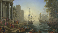 Paintings ships port Sea