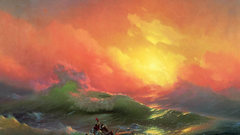 Paintings skylines waves Ivan