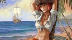 Paintings soft shading pirate girl