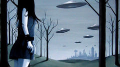 Paintings spaceships UFO