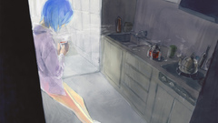 Paintings tea kitchen blue