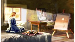 Paintings Timeline Cover sitting bedroom facebook sunlight easel