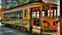 Paintings transportation HDR Photography trains