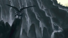 Paintings wings dark monochrome