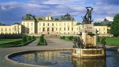 Palace fountain sweden daylight stockholm