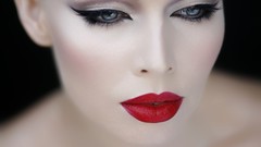 Pale skin blondes woman