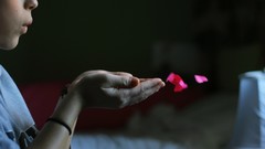 Palm hands wind flower