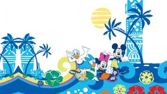 Palm trees mickey mouse walt disney Donald Duck minnie mouse 