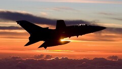 panavia tornado jet-fighter airplane Aircraft silhouette clouds