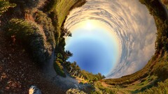 panoramas nature panoramic sphere clouds grass