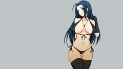 Panties blue hair huge