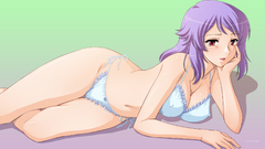 Panties bra purple hair