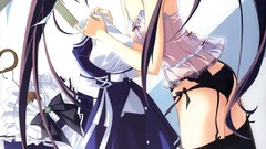 Panties dress long hair