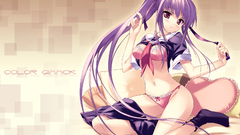 Panties ecchi bra purple