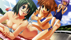 Panties glasses green eyes