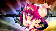 Panties glasses pink hair