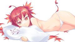 Panties leaves redheads red