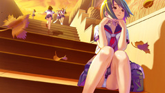 Panties leaves schoolgirls skirts