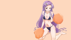 Panties long hair purple