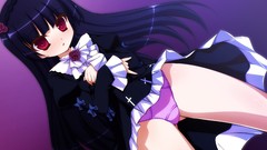 Panties purple hair red