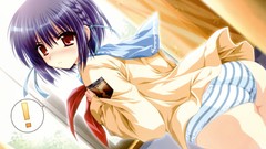 Panties purple hair red