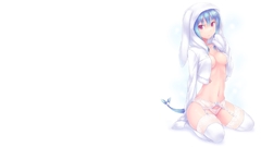 Panties stockings blue hair