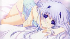 Panties white hair purple