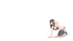 Panties white stockings bra