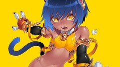 Panties yellow nekomimi blue